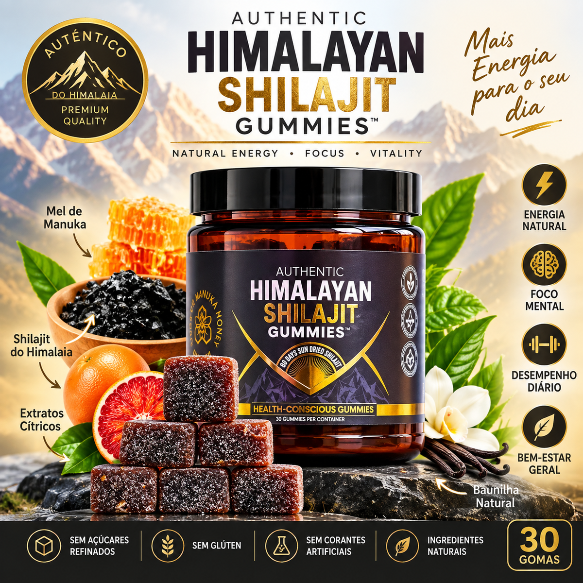 Himalayan Shilajit Gummies — Energia & Vitalidade